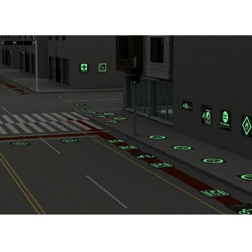 A direction board of luminous stone with a life line