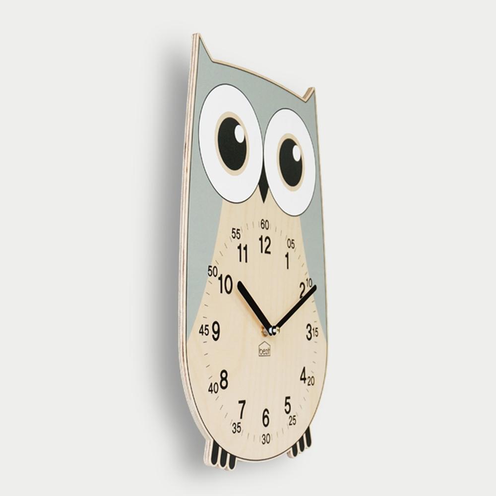 Rich Owl non-ticking Silent Wall Clock (gray)