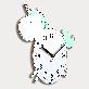 detail image1 Dream Unicorn non-ticking Silent Wall Clock (mint)