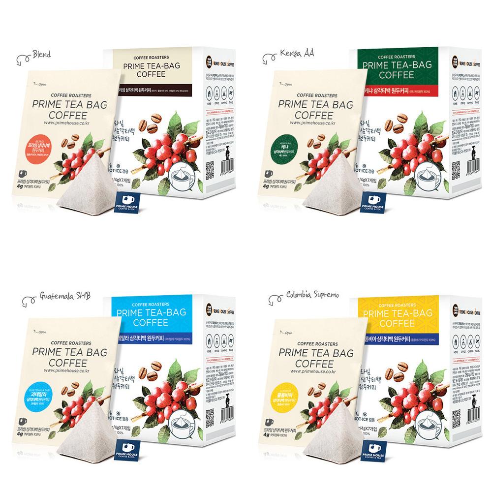 Prime House Tea Bag Coffee(A) - 4 Types, Prime, Kenya, Guatemala, Colombia