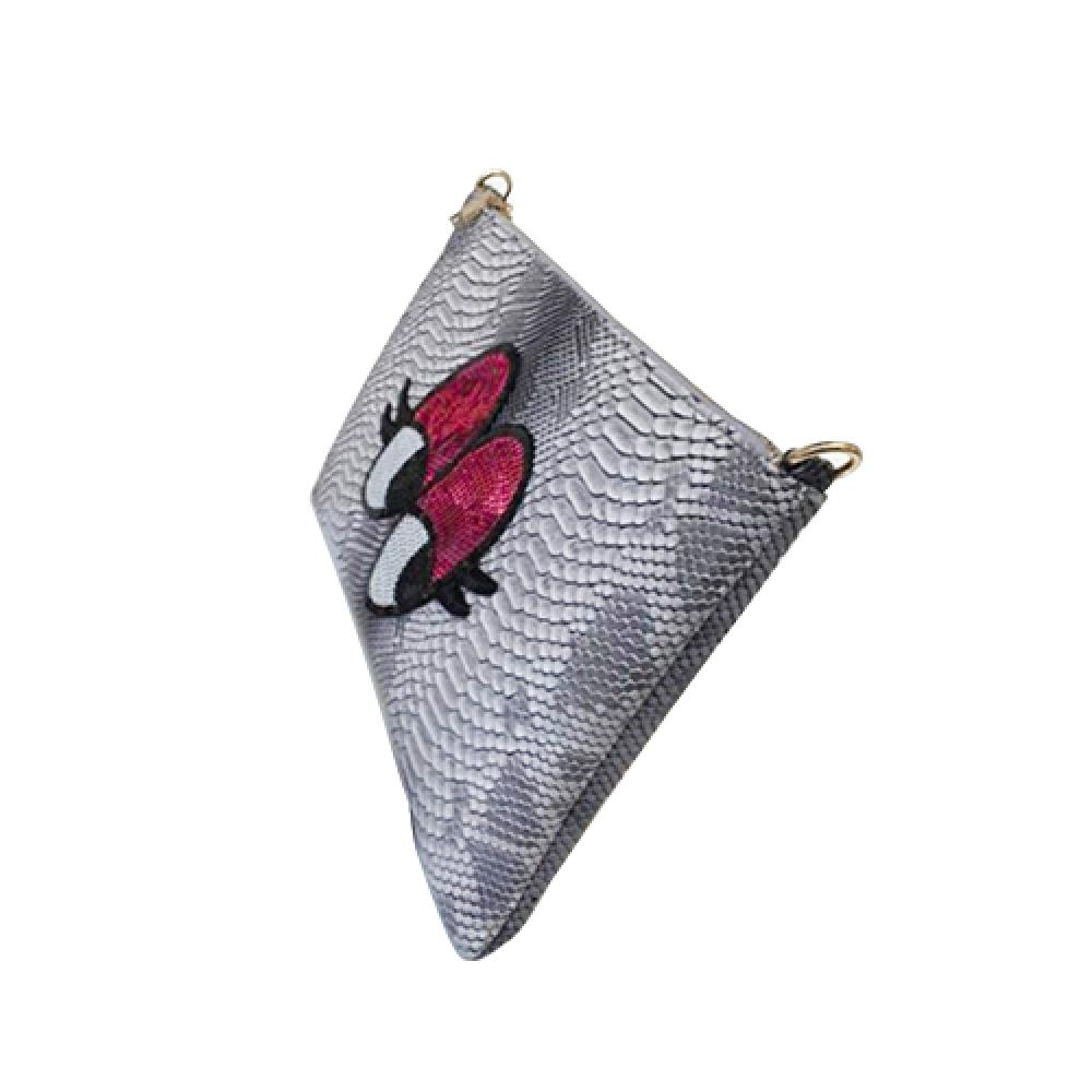 Python Skin Spangle Clutch