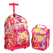 J WORLD NEWYORK Rolling Backpack with lunch bag RBS-16LSP