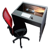 Screen table (Down-view High-definition Image/Discussion Table) for school and office