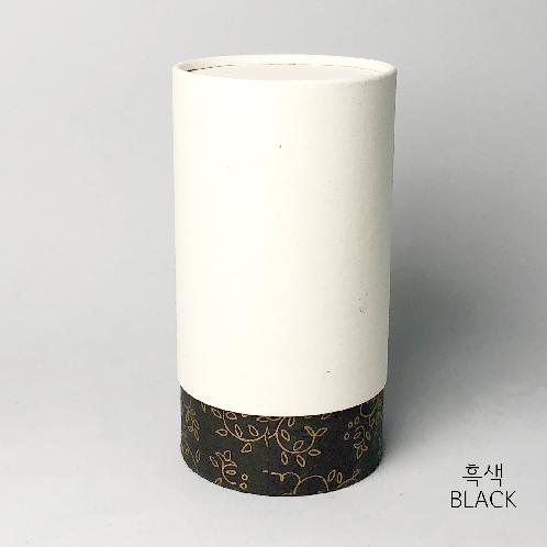 FTF-Hanji paper tube 85x158(Black)_Tea Coffee Jam Packing Box Cylinder Gift Box Wrapping Supplies