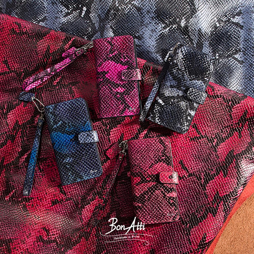 BonAtti Milano Anaconda Natural Leather Wallet mobile case