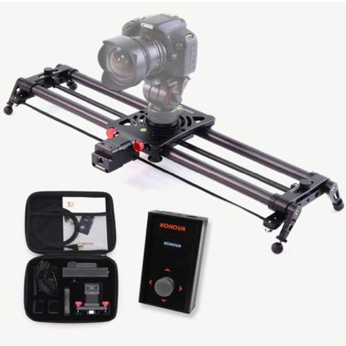 KONOVA Motorized Slider P1 Series Carbon Slider Dolly with S2 for Parallax Panorama Shot Live Motion