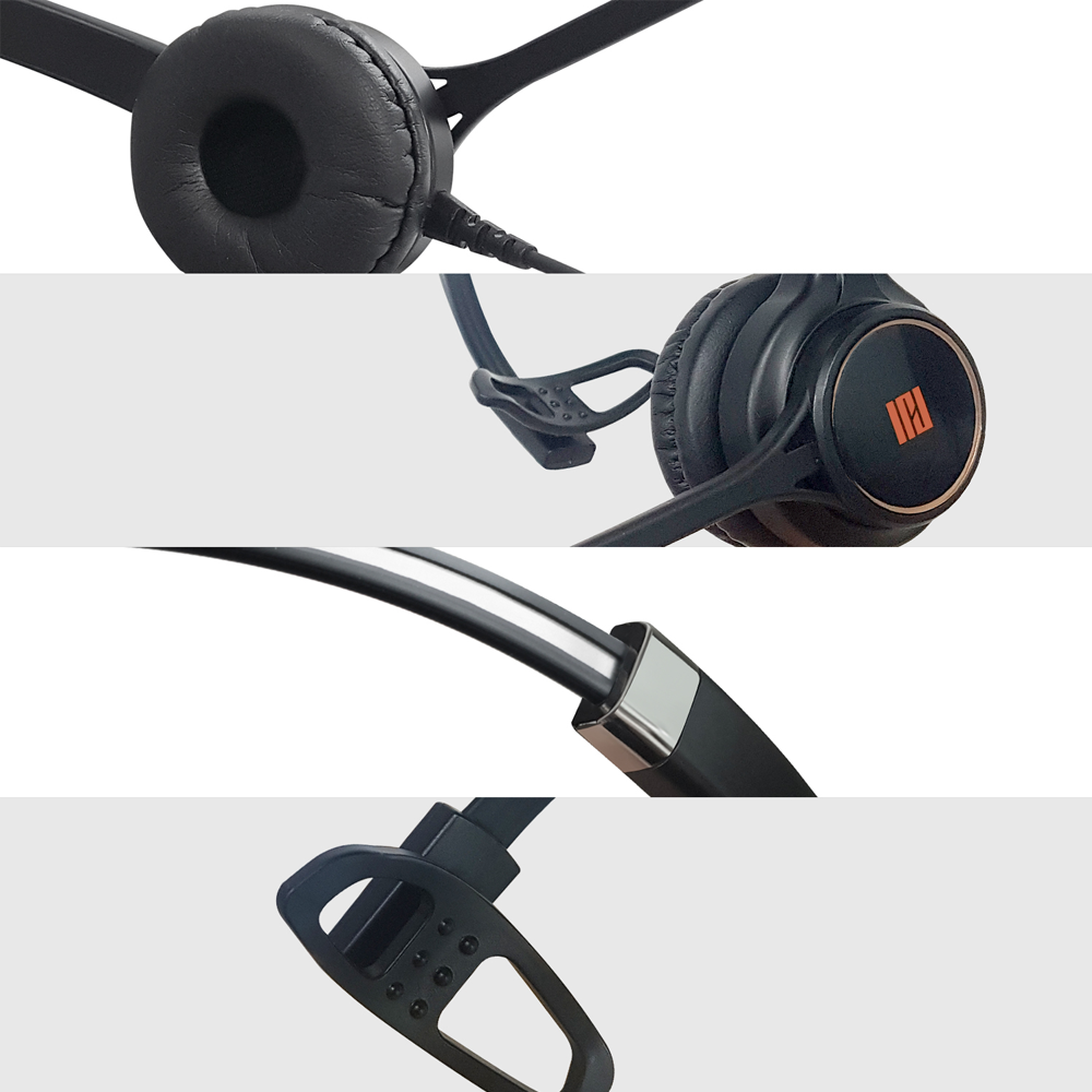 IPD IPH-250 Single Ear Noise canceling Headset with 2.5mm jack for Cisco SPA, Polycom, Grandstream,I