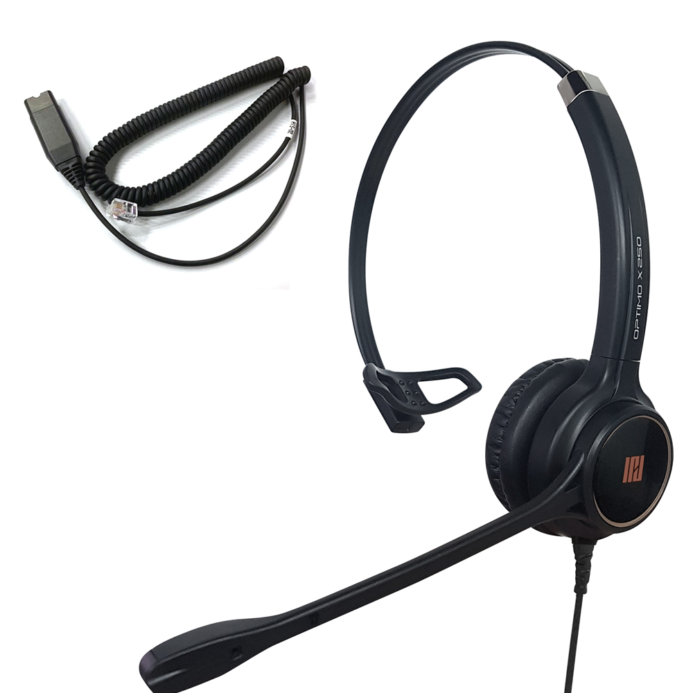 IPD IPH-250 Single Ear Noise canceling Headset with 2.5mm jack for Cisco SPA, Polycom, Grandstream,I