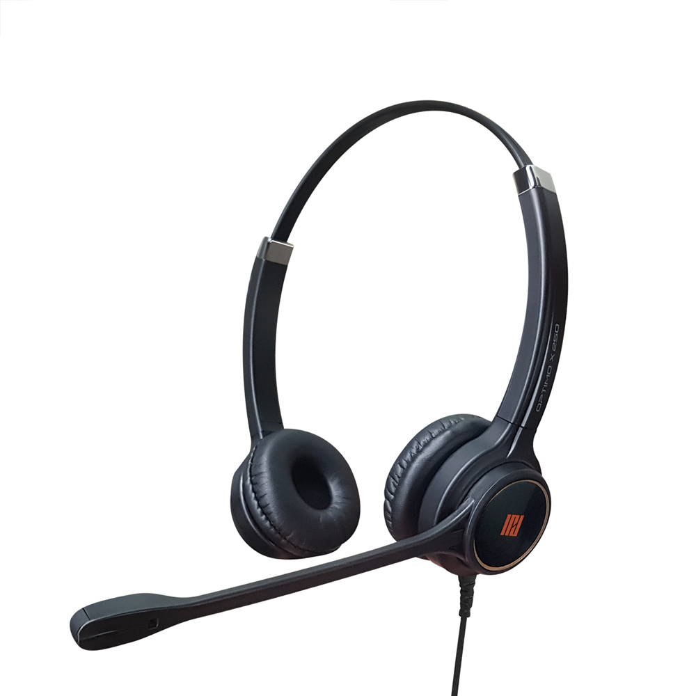 IPD IPH-255 Double Ear NC Headset with 2.5mm Jack for Polycom IP 320,321,330, Cisco SPA,Grandstream