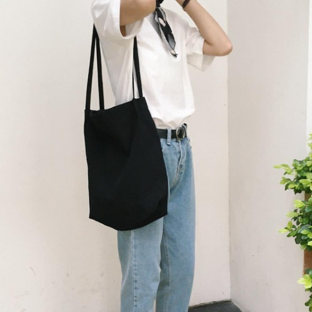 Eco Reusable Cotton Cloth Tote 2021 Grocery Ladies Handbags Women Canvas Shoulder Shopper Bags