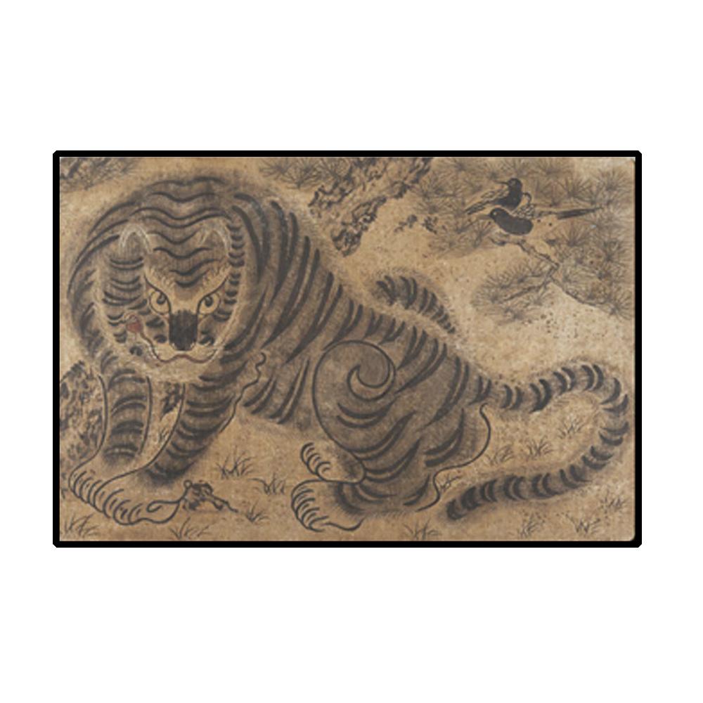 Korean Folk Art Frameless Art Print, minhwa drawing Korean art poster for home decoration_'Jackhodo'