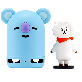 full image BT21 Official BTS Friends Duo Bluetooth Stereo Speaker & Figure Set (Speaker KOYA + Figure RJ)