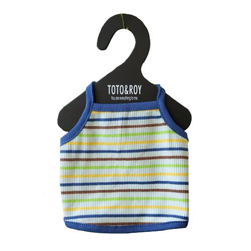 Rainbow Stripe Crop Sleeveless (Blue / XL)