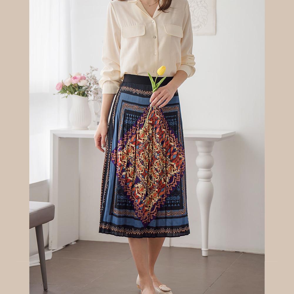 Madam Grace Multi-Point Pleats Skirt