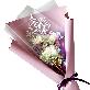 detail image1 Hologram Mini Flower Bouquet Three snowflakes LED  (Indie Purple)