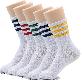 full image 5-Color 3-Stripe Cotton Athletic Socks