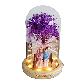 full image LED Fog Couple Glass Dome Mood Lamp Lovely Figure Fog Flower