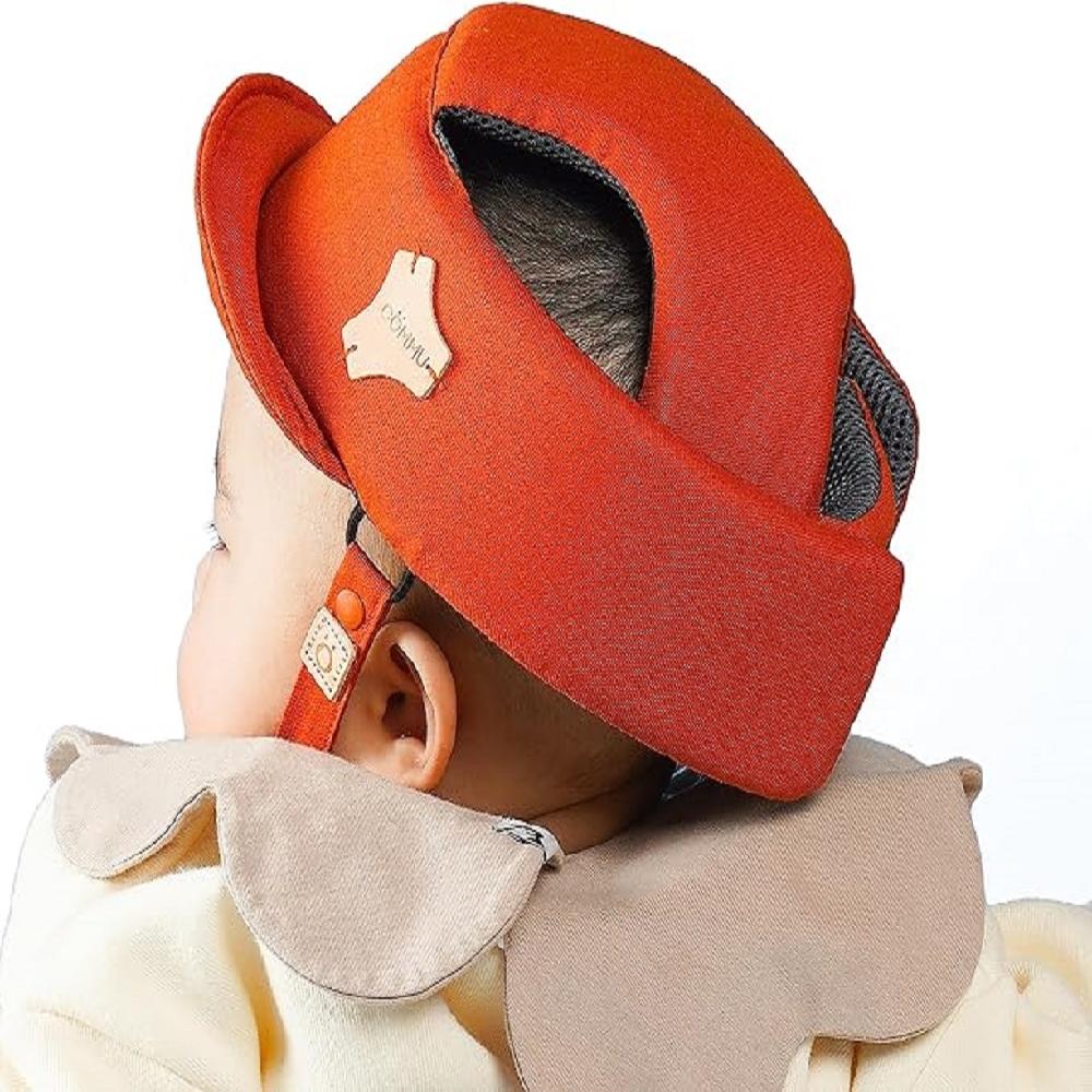 COMMU Baby Helmet for Crawling Walking Baby Head Protector(Carrot Orange) - Toddler, Infant Baby Saf