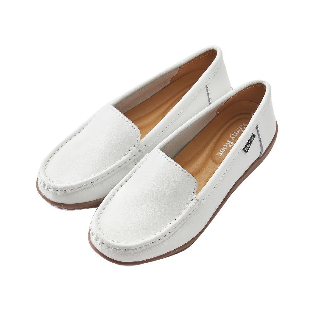Cushioned Basic Daily Women Comfort Loafers / White, 250