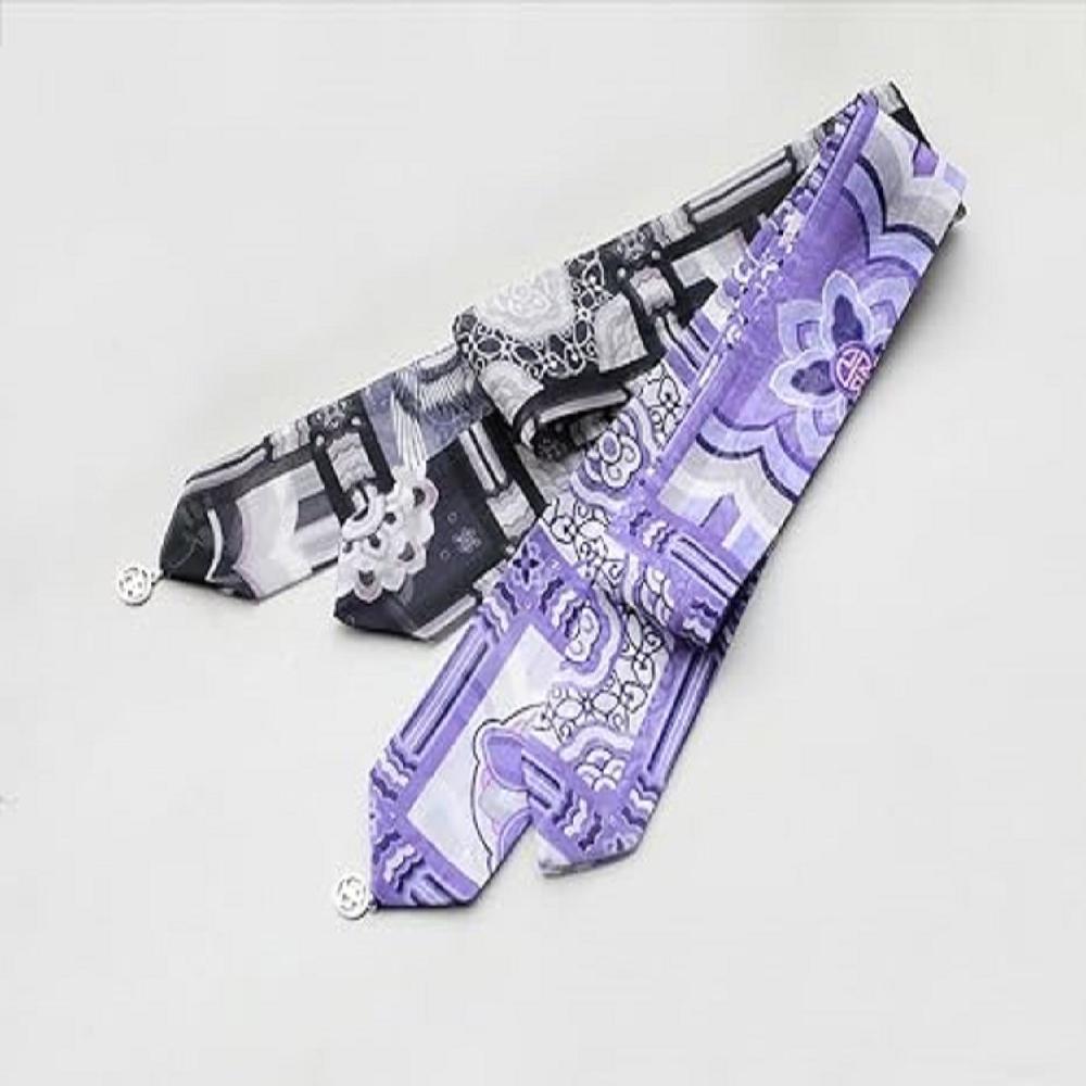 LEESLE Korean Traditional Hanbok HairBand Daenggi Scarf Hair Ribbon Accessroy(47.24in x 2.36in) (VER