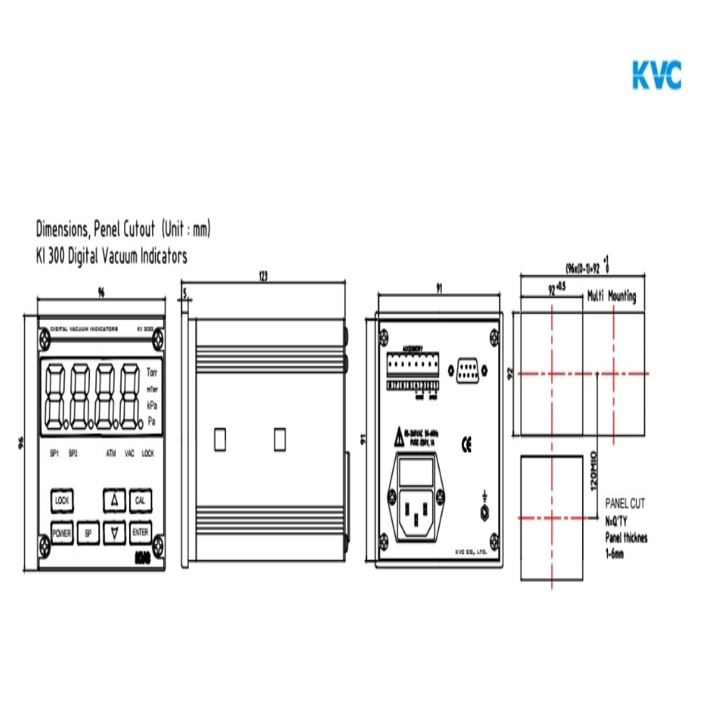 KI300 Digital Vacuum Indicator