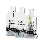 Bottle America  Clearblack (1set 3pcs)  | Reusable Wine Travel Protector Sleeves for Glass Bottles