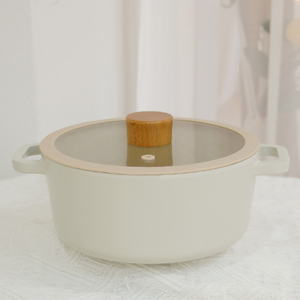 TORI COOKWARE Non-Stick Coated Ceramic Pot, Two-Handed Pot 20cm (7.9 inch)