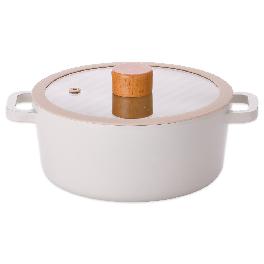 TORI COOKWARE Non-Stick Coated Ceramic Pot, Two-Handed Pot 20cm (7.9 inch)