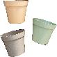 full image Freefactory Flower Plant Pot with Drainage Holes and Saucer Tray(Large/Brown)