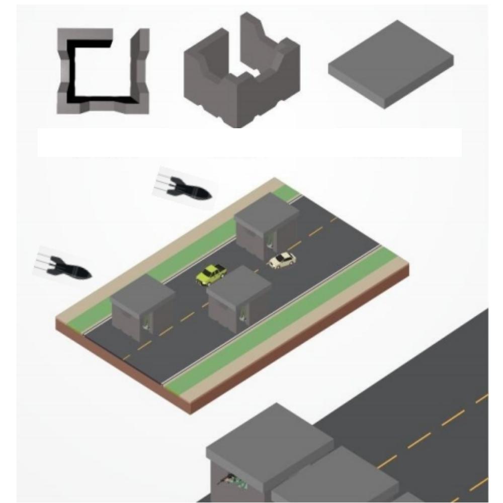 [SMART PC] Impact Pressure Shock Wave Dispersion Blocking Function Concrete Wall System