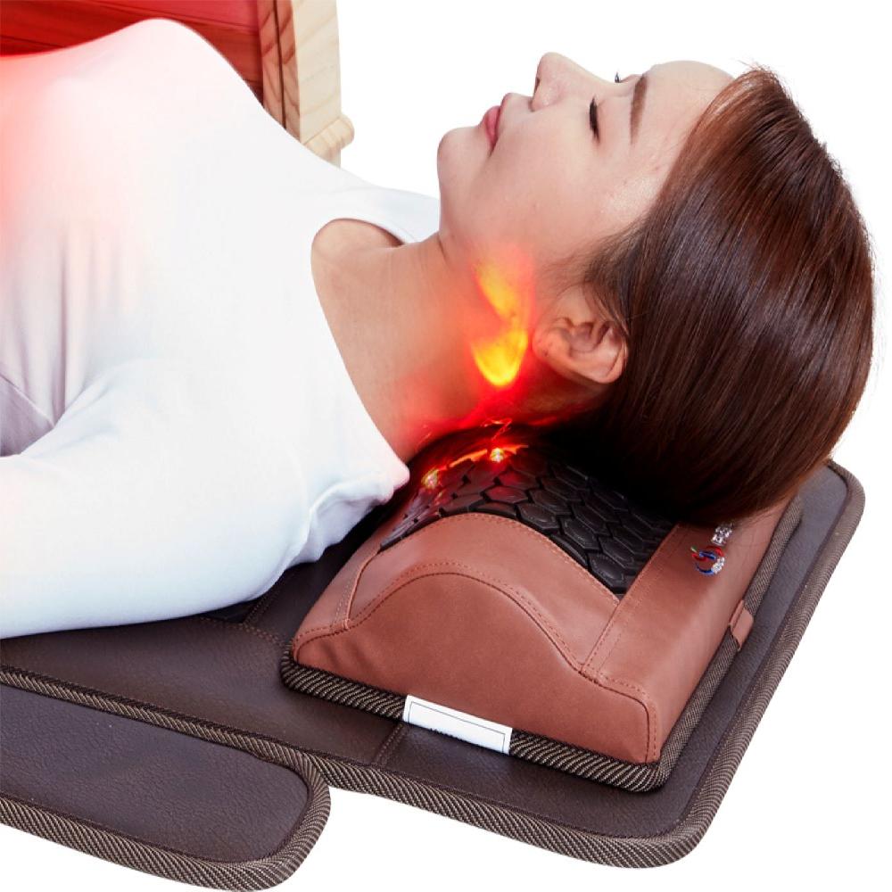 Laser Irradiator Pillow with Sulfur-ceramic Stone and Bio-Ceramic Stone