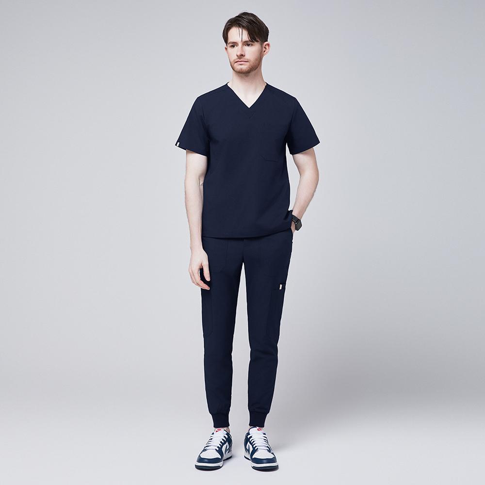 Men's-8-Pocket-Jogger-Scrub-Pants-Navy