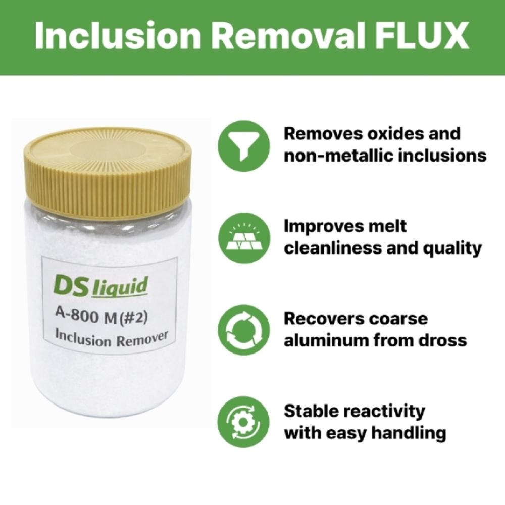 Inclusion Removal FLUX for Melting Recycled/Secondary Aluminum