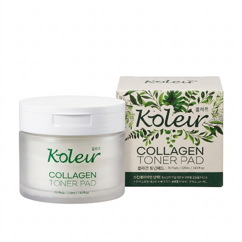 Koleur Collagen Toner Pad | COLLAGEN TONER, COLLAGEN PAD, COLLAGEN PURE COTTON , COLLAGEN TONER PAD